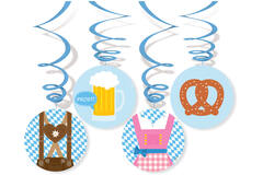 4 Swirl Decorations Bavaria Paper 80 cm