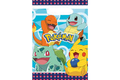 8 Party Bags Pokemon Plastic 23.4 x 16.2 cm