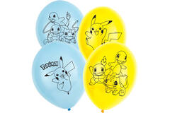 6 Latex Balloons Pokémon 27.5 cm / 11"