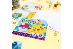 8 Invitations & Envelopes Pokemon Paper 16 x 21.5 cm