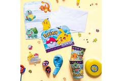 8 Invitations & Envelopes Pokemon Paper 16 x 21.5 cm