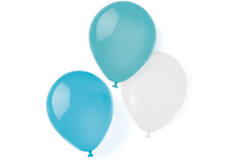 8 Latex Balloons Aqua Glamor 25.4 cm / 10"