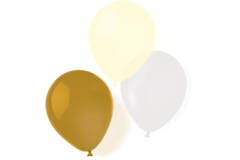 8 Latex Balloons Gold Brush 25.4 cm / 10"