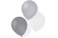 8 Latex Balloons Silver Dream 25.4 cm / 10"