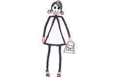 Adult Costume Stickwoman Size M