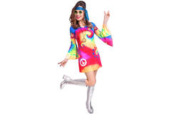 Adult Costume 60's Free Spirit Woman Size M