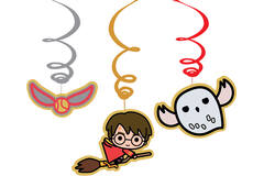 6 Swirl Decorations Harry Potter Papier 60 cm