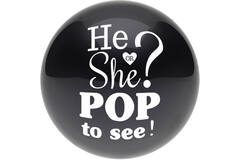 Latex Balloon Gender Reveal Black with 2 x Confetti Blue & Pink (10 g) 61 cm / 24"