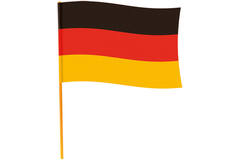 Flag Germany w.rod 70x90 cm
