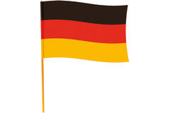 Flag Germany w.rod 50x70 cm