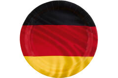 8 Plates Deutschland Round Paper 23 cm