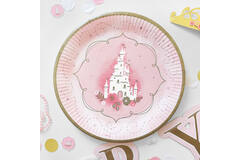 8 Plates Princess for a Day Round Papier 23 cm