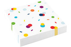 20 Napkins Confetti Birthday 33 x 33 cm