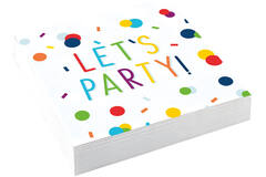20 Napkins Confetti Birthday 25 x 25 cm