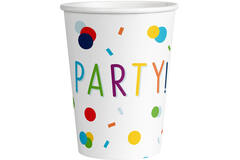 8 Cups Confetti Birthday Paper 250 ml