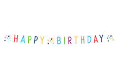 Letter Banner - Confetti "Happy Birthday" - 1.8 metres