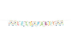 Flag Banner Confetti Birthday Paper 185 x 19 cm