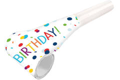 8 Blowouts Confetti Birthday Plastic / Paper 30 cm
