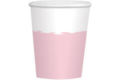 8 Cups Rose Gold Birthday Paper 250 ml