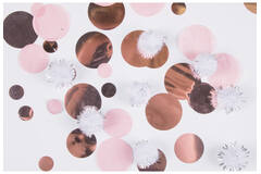 Confetti With Puff Balls Rose Gold Birthday Paper / Plastic 16 g