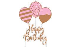 Pick Candle Rose Gold Birthday6,2 x 11,3 cm