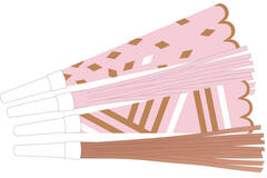 8 Horns Rose Gold Birthday    Paper / Plastic Length 22,5 cm