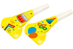 4 Blowouts assorted Plastic / Paper 30 cm