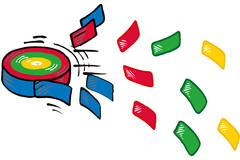 4 Confetti Frisbee 2 x 6,5 cm