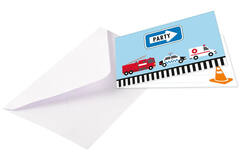 8 Invitations & Envelopes On the Road Paper
