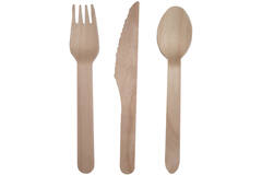 Cutlery Always Sunny Eco Wood (8 Knives, 8 Spoons, 8 Forks) 16 cm