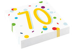 20 Napkins Confetti Birthday 70 33 x 33 cm