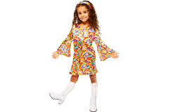 Child Costume Rainbow Hippy Age 8-10 Years