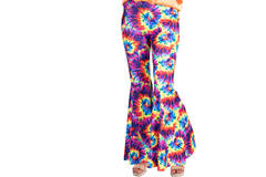 Adult Costume Rainbow Tie Dye Flares Size S