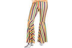 Adult Costume Rainbow Striped Flares Size S