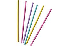 30 Straws Neon Paper assorted 19.7 cm