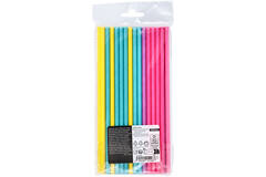 30 Straws Neon Paper assorted 19.7 cm