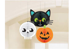 Honeycomb Decoration Hallo-ween Friends 3pc