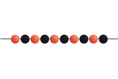 Pom Pom Garland Black Orange