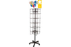48-Peg Floor Spinner Black 51 x 51 x 183 cm