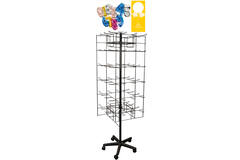 72-Peg Floor Spinner Black 66 x 66 x 183 cm