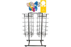 120-Peg Floor Dual Spinner Black 122 x 61 x 183 cm