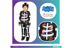 Child Costume Peppa Skeleton Age 3-4 Years