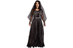 Adult Costume Black Corpse Dress Size S