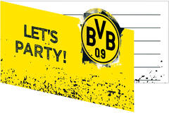 8 Invites & Envelopes BVB Dortmund 13,9 x 8 cm