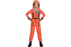 Child Costume Space Suit Orange 8-10 Years