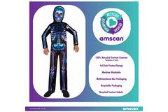 Child Costume  Neon Skeleton Boy Age 3-4 Years