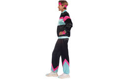 Adult Costume 80s Shell Suit Black Size Standard
