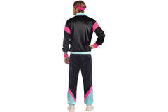 Adult Costume 80s Shell Suit Black Size Standard