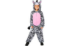 Child Costume Zebra Onesie Age 8-10 Years