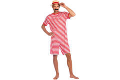 Adult Costume 1920s Swimming Suit Red Size Large